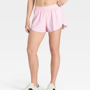 All In Motion Women's‎ Active Light Woven Mid-Rise Run Shorts 3" Size Medium